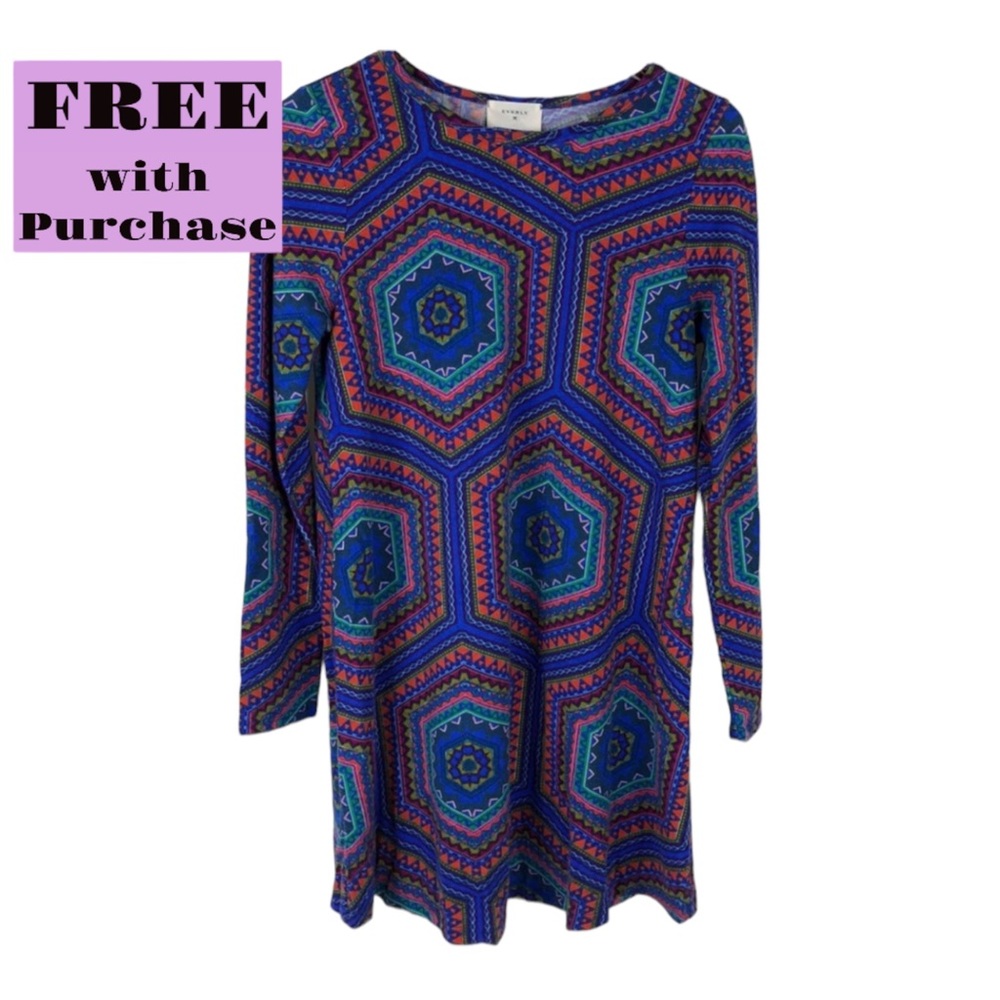Anthropologie Everly Geometric Print Dress
